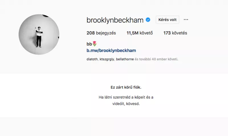 Egyelőre egyikük sem nyilatkozott, Brooklyn Instagram-fiókja azonban váratlanul zárt fiók lett.