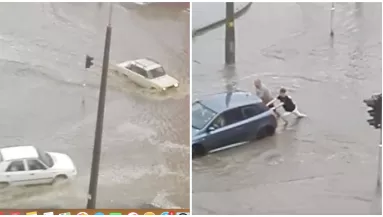 Mint egy katasztrófafilm: Komlót így öntötte el az özönvíz! - Videó