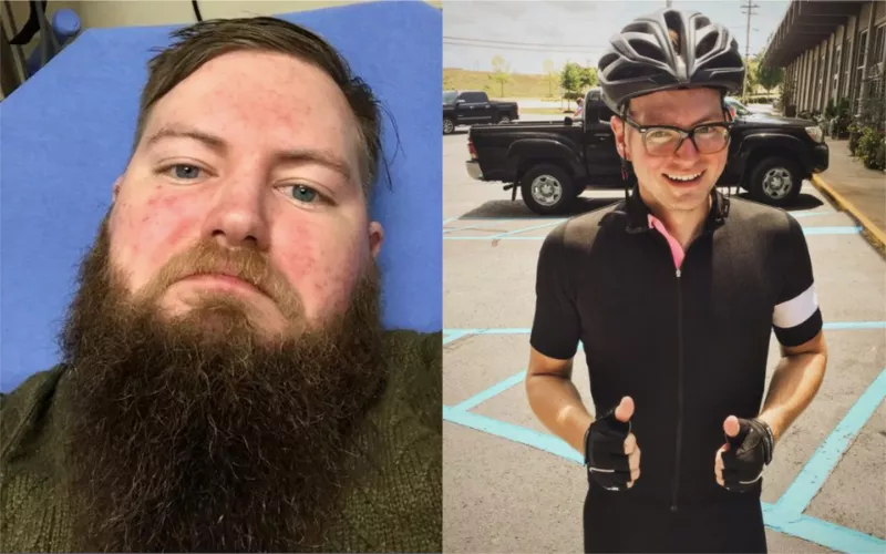 Fél éve nem ivott ez az arc, amior már képes volt egy 50 kilométeres biciklitúrát is teljesíteni. És fogyott 18 kilót.