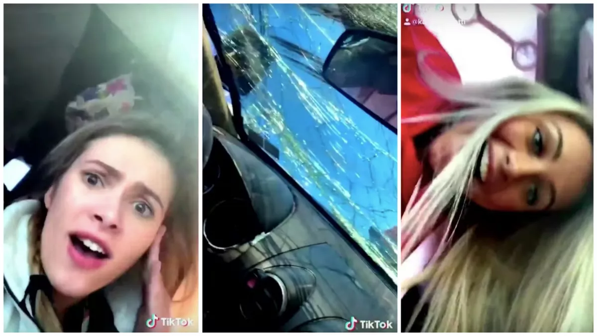 Megőrült a világ? Autóbalesetük után posztoltak TikTok videót a 16 éves lányok! - Videó