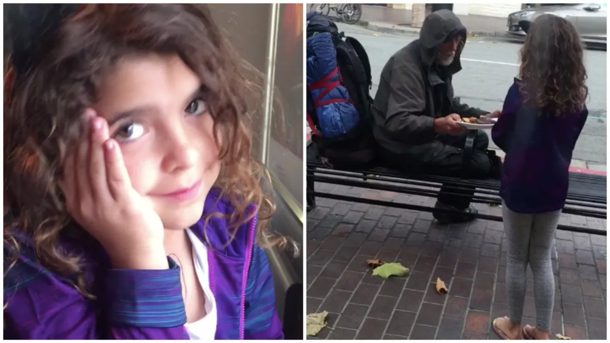 Hajléktalannak adta az ebédjét a kislány - két nappal később megrázó hívást kapott az apja