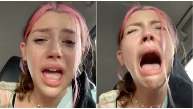 Maszkban lövette be a fülbevalóit, zokogás lett a vége - Videó