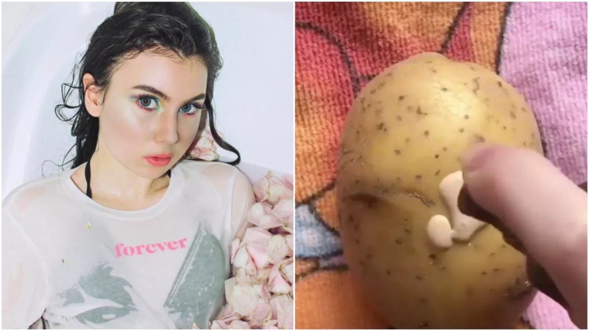 HIHETETLEN: egy krumplin mutatott sminktrükköket az influenszer - Videó