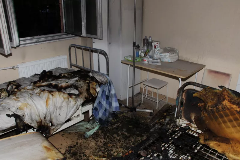 kórháztűz emberölés