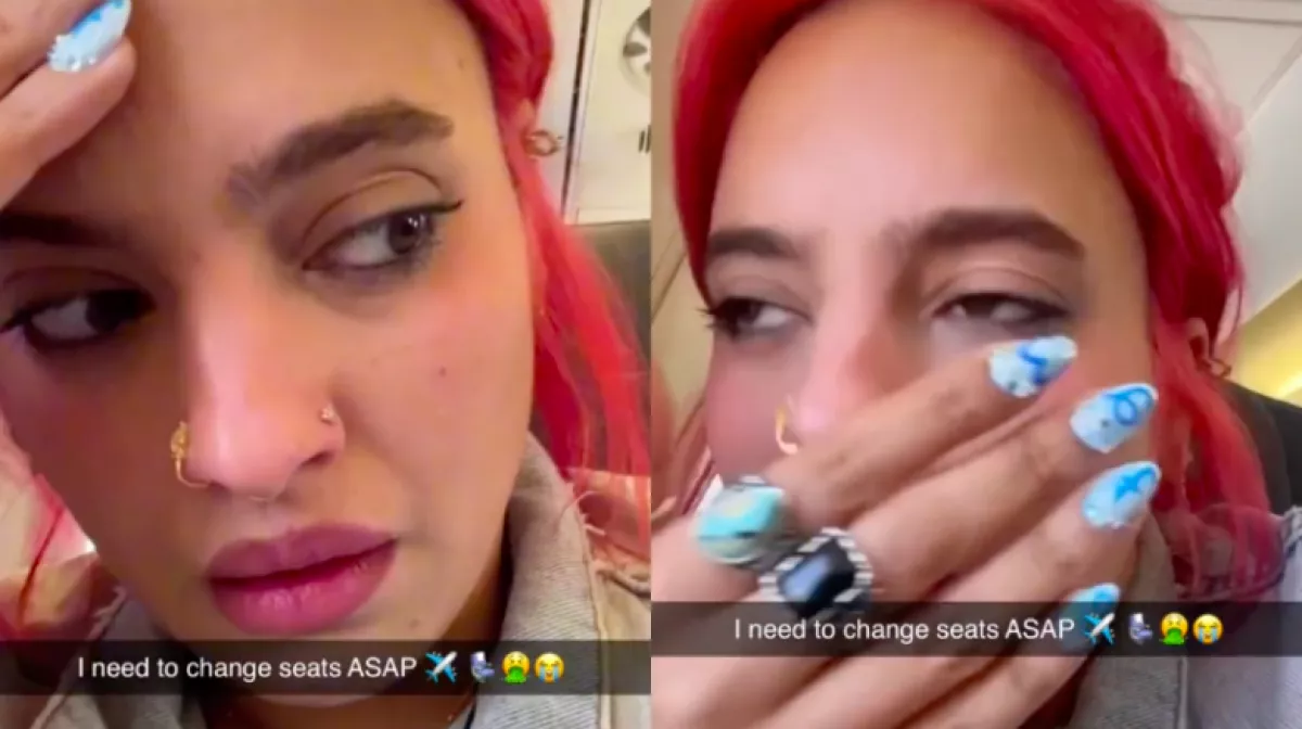 Majdnem elhányta magát Nina, amikor meglátta, mit csinál a mellette ülő nő a repülőn - Videó