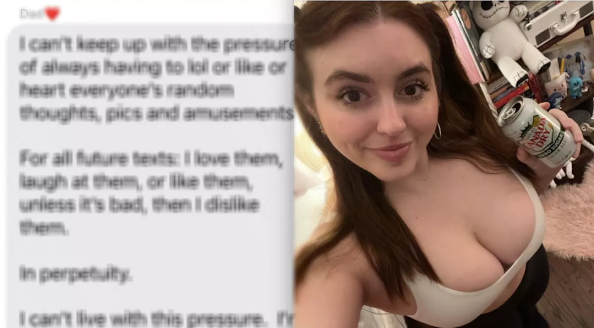 Amikor meglátta a lány, mit írt az apja a családi csoportba, rögtön eldöntötte, megosztja a világgal - Fotó