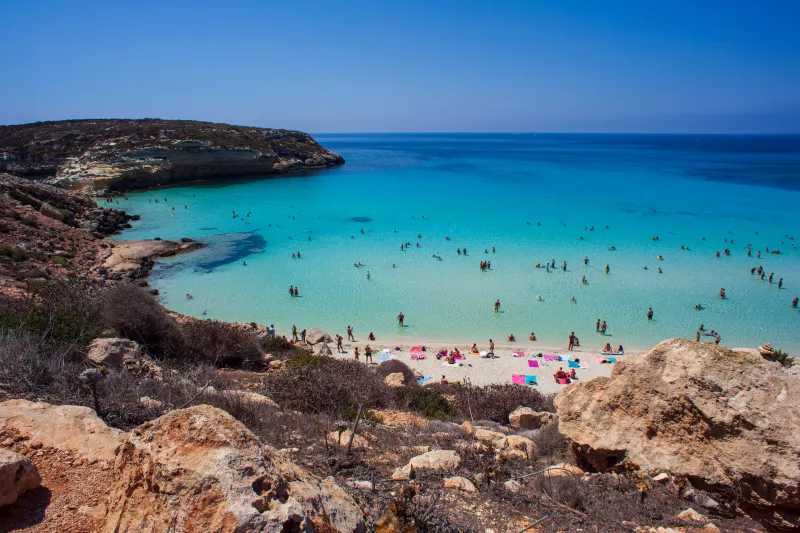 Spiaggia dei Conigli, Lampedusa, Olaszország