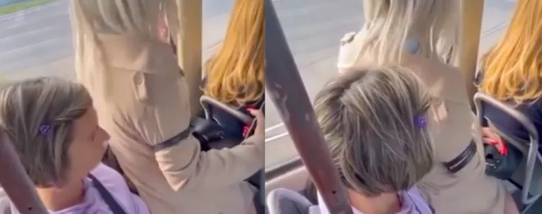 Bicskanyitogató videó: nem talált helyet a szőke lány a villamoson, döbbenet, hová ült