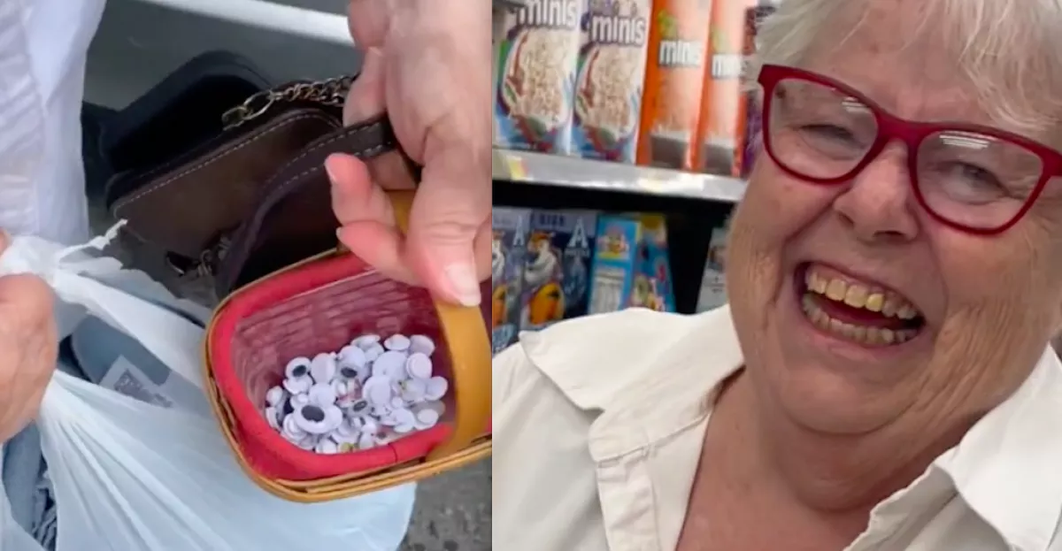 Furcsa tréfát űz a szupermarketben a nagyi: milliók röhögnek azon, amit tett - Videó