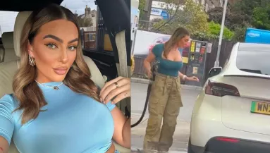 Benzint akart tankolni a Tesla-ba a 22 éves cicababa: Elon Musk is reagált - Videó