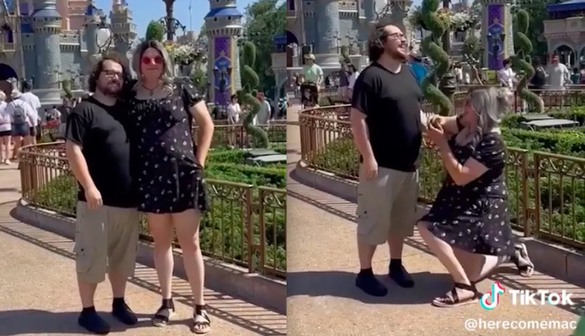 Meg akarta kérni a barátja kezét a lány Disneylandben: de váratlan dolog történt - Videó