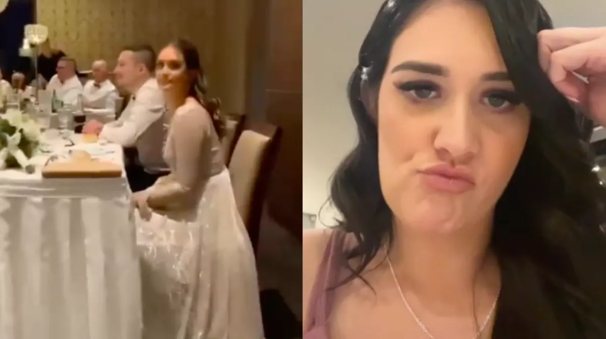 Kiborult a menyasszony, amikor meglátta, mit művel a férje az esküvői bulijukon - Videó