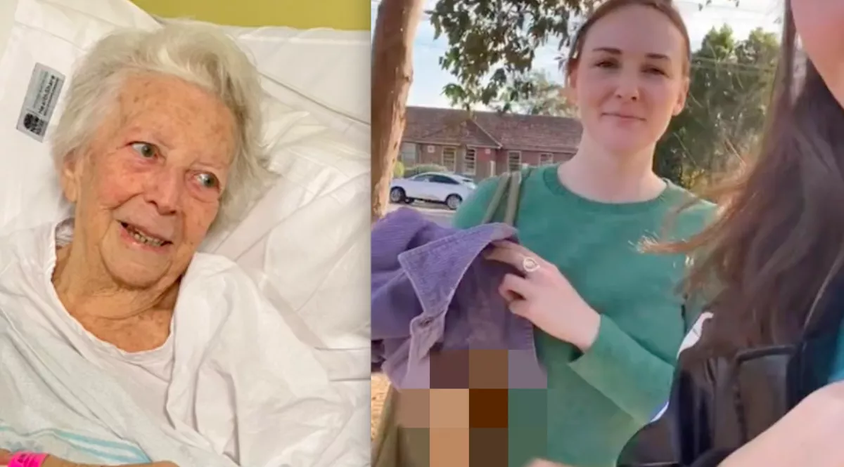 Magányosan fekszik a nagyi a kórházban: amit a két unokája becsempészett neki, megdobogtatja a szíveket - Videó