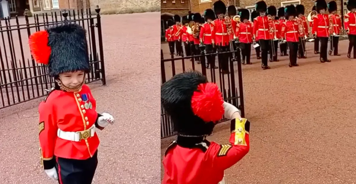 Üdvözölte a királyi gárdát a kisfiú: ami ezután történt, nem csak őt érinti meg - Videó