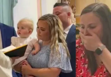 Amit a kislány a keresztelőjén tett, a papot is sokkolta - Videó