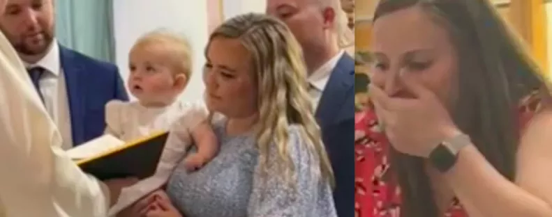 Amit a kislány a keresztelőjén tett, a papot is sokkolta - Videó