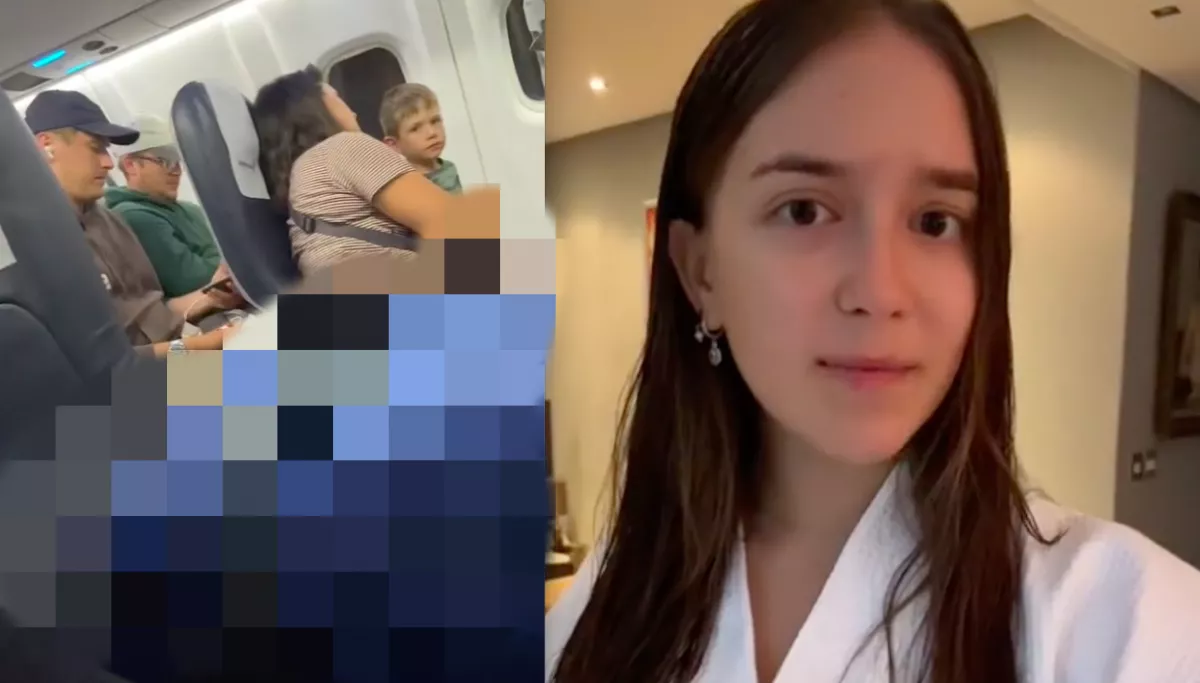 Mi ez? Elborzadt a lány, amikor a stewardess letett mellé valamit - Videó