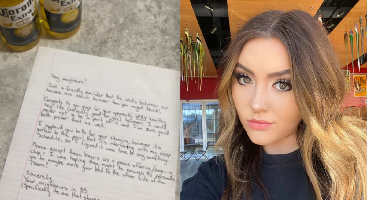 Egész nap a szomszédok hancúrozását hallgatta: amit üzenetben írt nekik a lány, csodát tett - Fotók