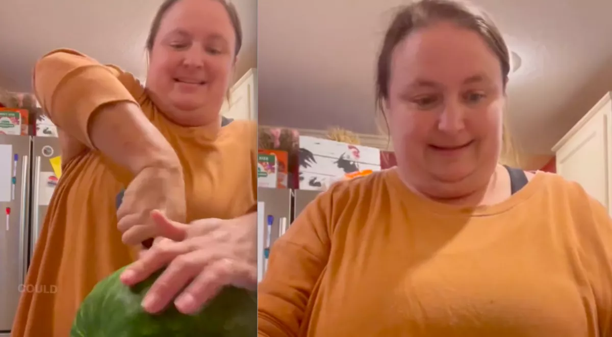 Azt hitte a nő, görögdinnyét termeszt: amikor felvágta, elállt a lélegzete - Videó