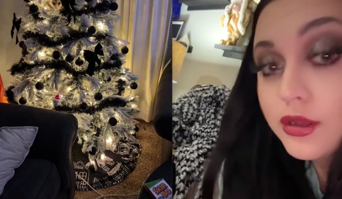 A karácsonyfáját nézte a nő: majd rájött, valaki bámulja őt - Videó