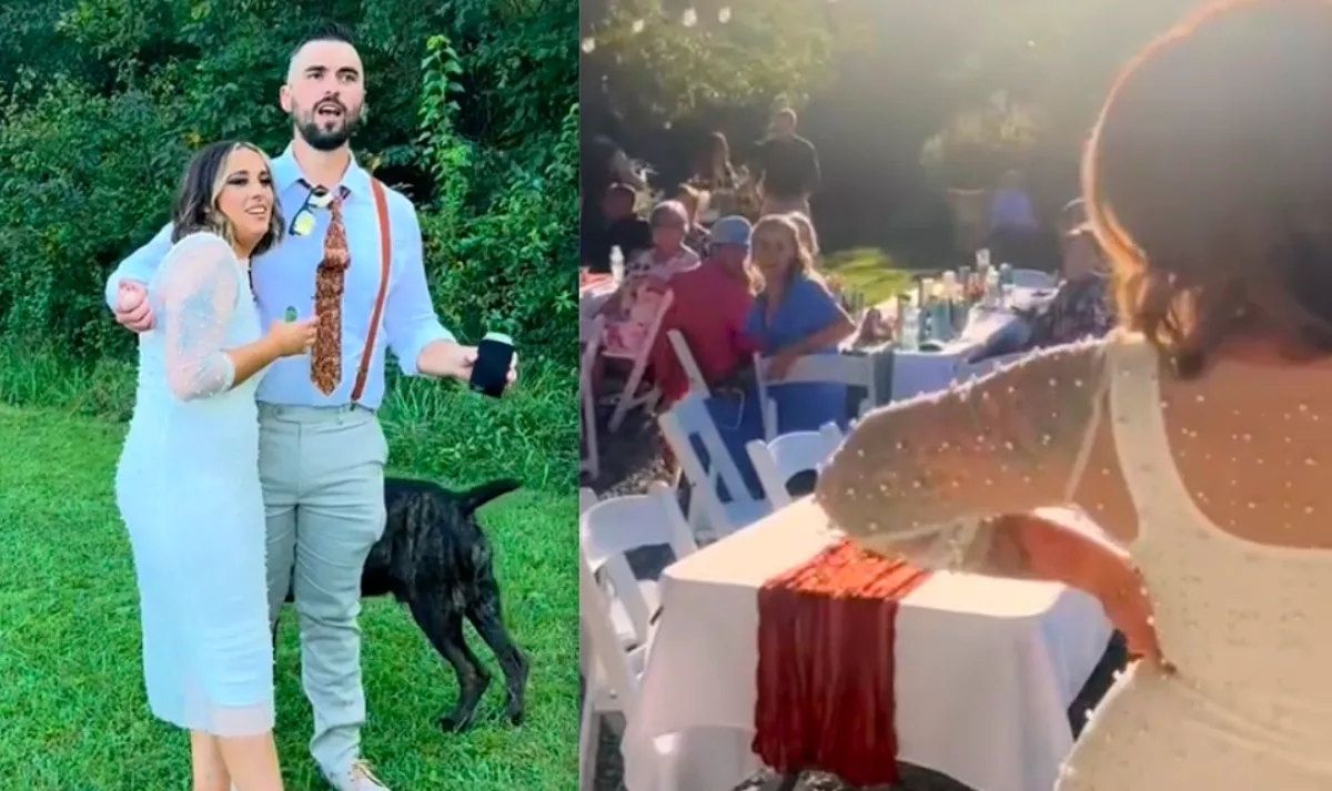 Leordították a vőlegény fejét a vendégek, amikor meglátták, mit tett a menyasszony: de ő semmit nem értett - Videó