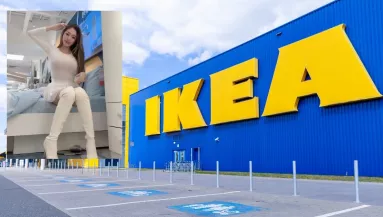 Obszcén dolgot tett a szexi influenszer az IKEA közepén - Videó