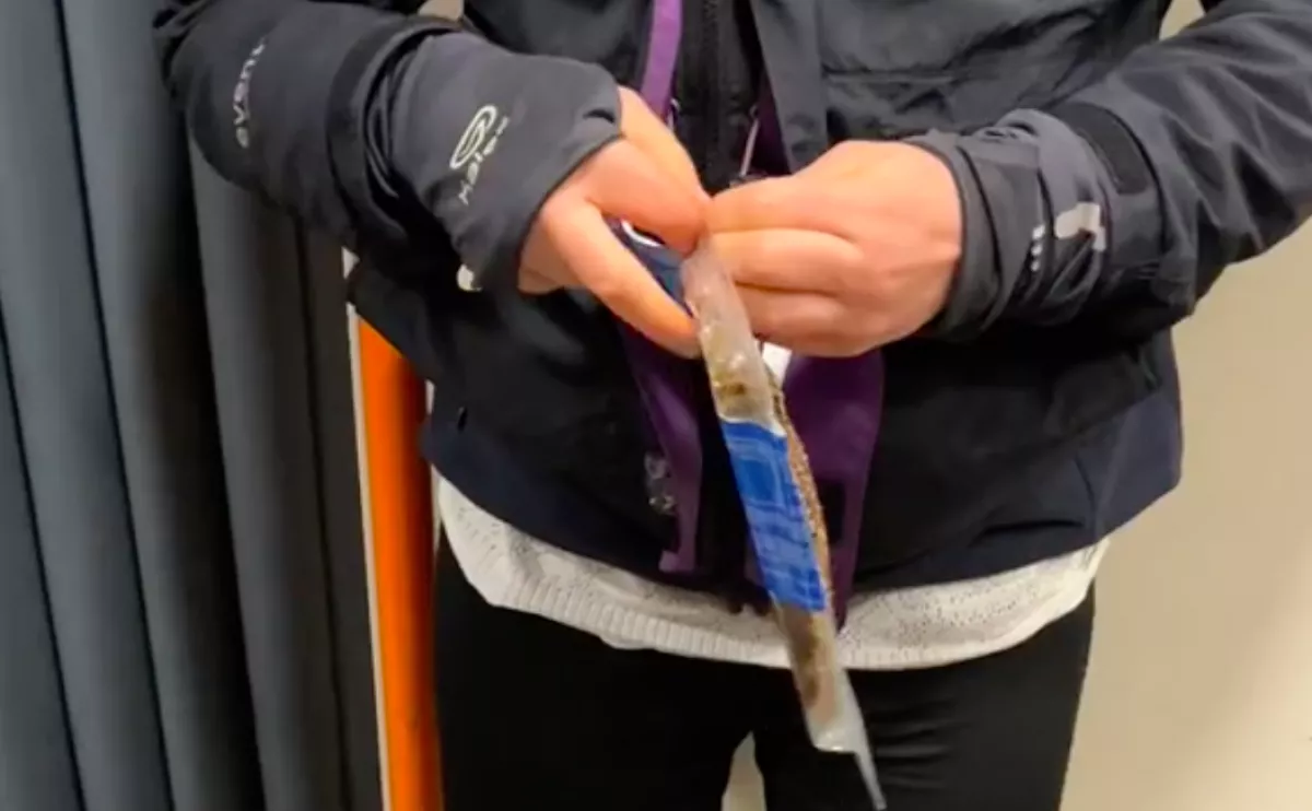 Gyomorforgató felvétel a metróban: bizarr ételt vett elő a srác - Videó