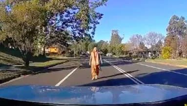 Egy horrorba illő nő jelent meg az út közepén: amit ezután tett, a sofőrt is sokkolta - Videó