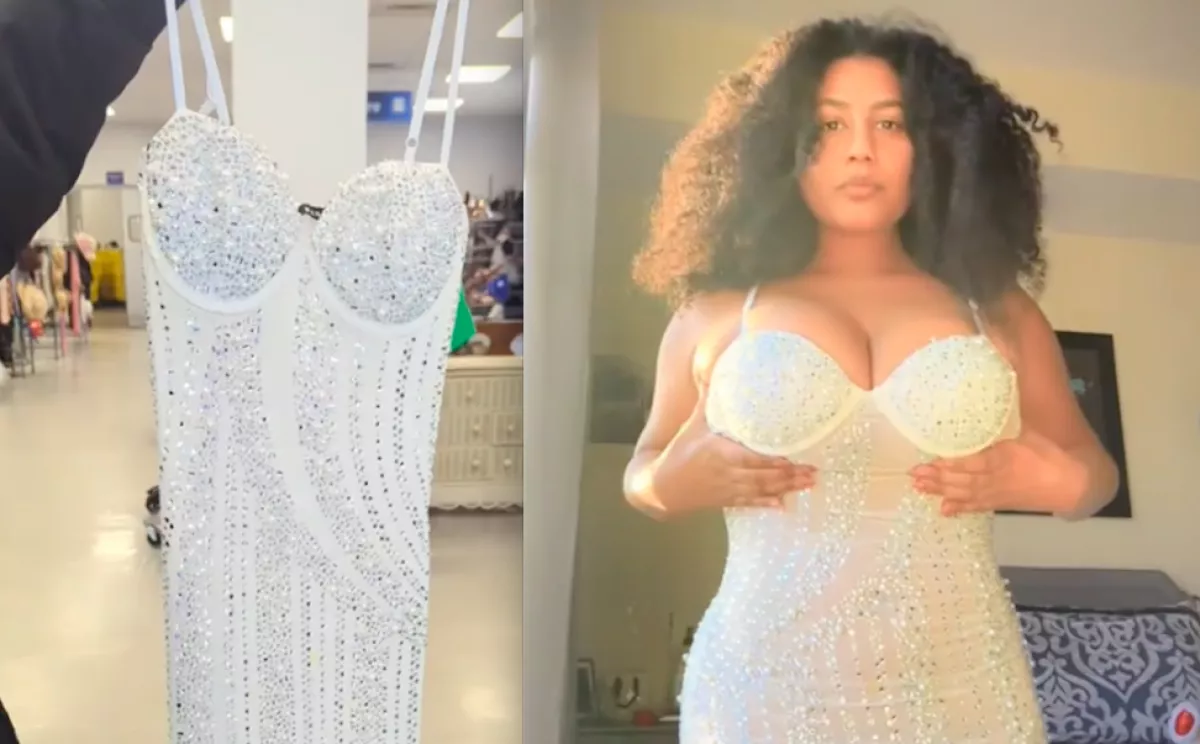 Egy turkálóban bukkant a menyasszonyi ruhára a nő: amikor meglátta az árát, leesett az álla - Videó