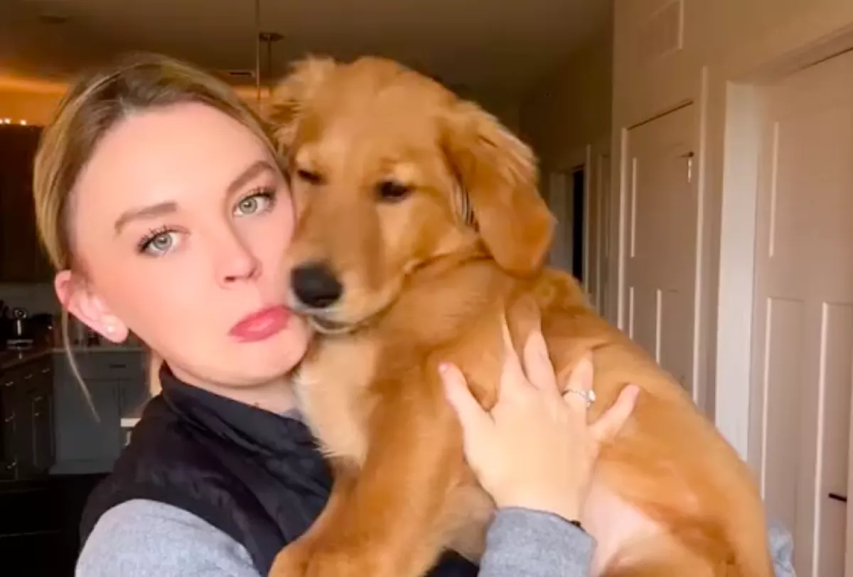 Megdöbbent a lány, hol alszik a golden retrievere: a világ meg pusztul rajta - Videó