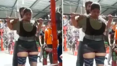 Horrorbaleset az edzésen: 270 kilót próbál felemelni az aranyérmes és meghal - Videó (18+)