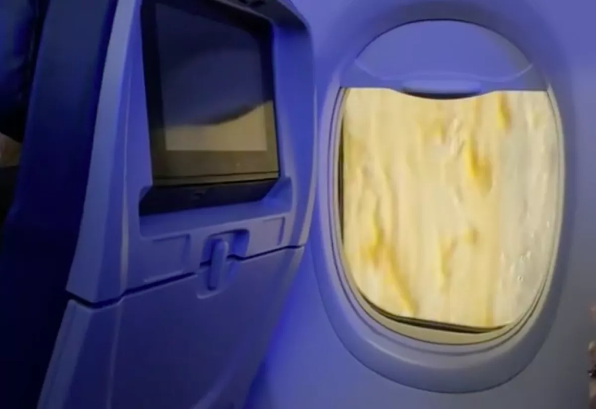 Kinézett a repülő ablakán a nő és azonnal sokkot kapott - Videó