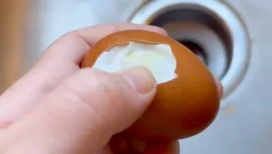 Furcsa tojást talált a nő: amikor meghámozta, elborzadt - Videó