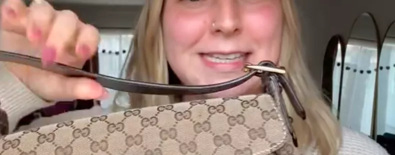 Gucci-táskát talált a nő a bolhapiacon: amikor megtudta az árát, majdnem összeesett - Videó