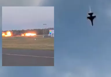 Tragédia a légibemutatón: felrobbant egy vadászgép, a pilóta meghalt - Videó