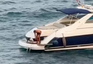 Bedobja a kutyát a jachtról a tengerbe a férfi, majd elhajt: megdöbbentő, ami ezután történik - Videó