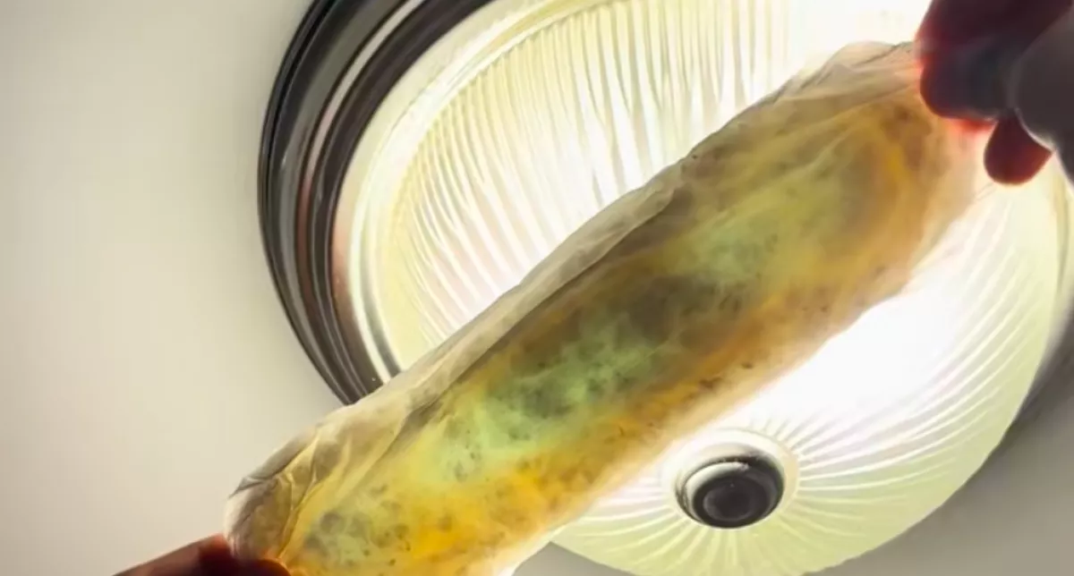 A fény elé tartja az intimbetétet a nő: sokkoló, amit lát - Videó